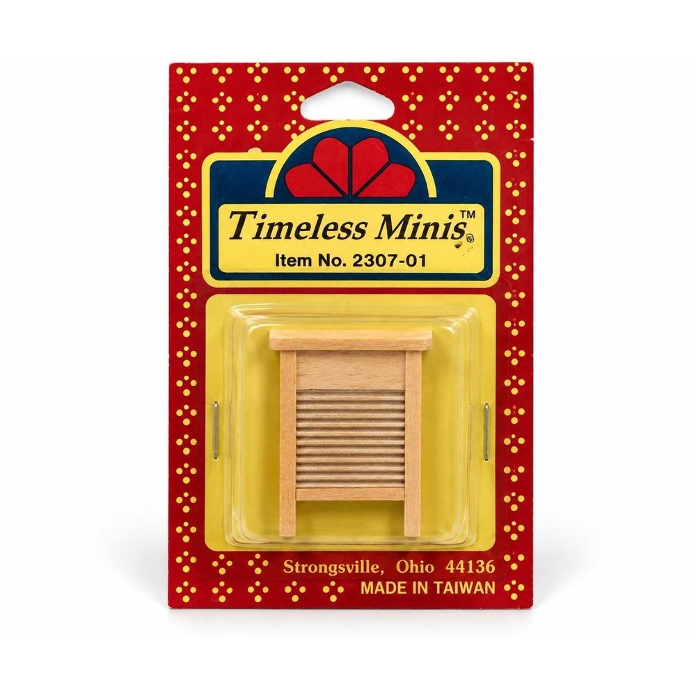 Darice Timeless Minis Wood Washboard  Dollhouse Miniature NOS 2307-01 Vintage